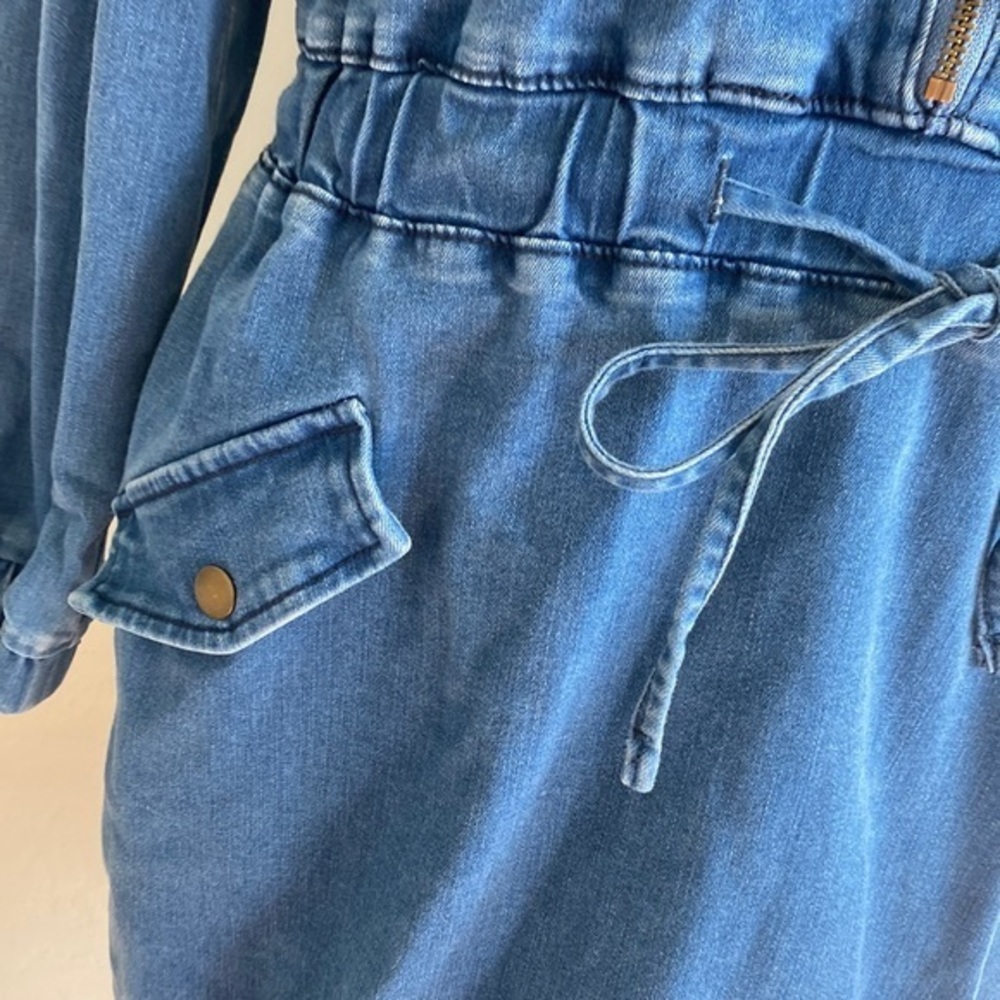 Soho jeans by New York and company womenβs mediumβ utility denim dress - Picture 3 of 9
